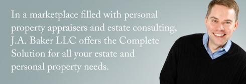 In a marketplace filled with personal property appraisers and estate consulting, J.A. Baker LLC offers the Complete Solution for all your estate and personal property needs. 